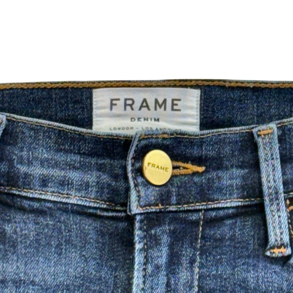 Women’s Frame Lehigh Dark Wash Denim Skinny. Size 26 - Picture 4 of 16